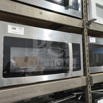 BRAND NEW GE 1.6 cu ft Over-the-Range Microwave Oven, Model JVM3162RJSS, stainless steel, minor cosmetic scratches.