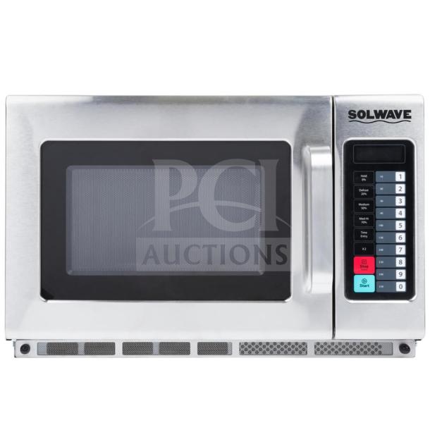 2018 Solwave 180MW1200T stainless steel commercial microwave, 1200W, tested and working, keypad controls, optimal condition.
