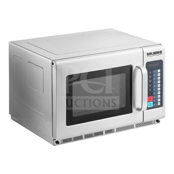 2018 Solwave 180MW1200T stainless steel commercial microwave oven, 1200W, excellent condition, tested and working.