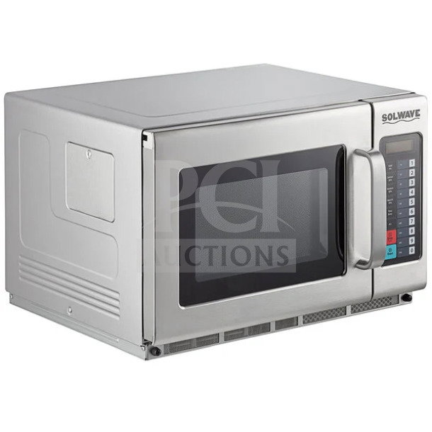 2018 Solwave 180MW1200T stainless steel commercial countertop microwave, 1200W, 120V, tested and working, optimal condition.