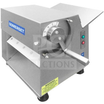 Somerset CDR-100P dough sheeter, stainless steel, 10" roller, countertop model, excellent condition, tested working.