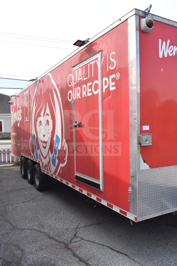 2021 Rock Solid Cargo 28ft triple-axle food trailer with graphics, Henny Penny Fryer, Taylor Griddle, CaptiveAire Hood.