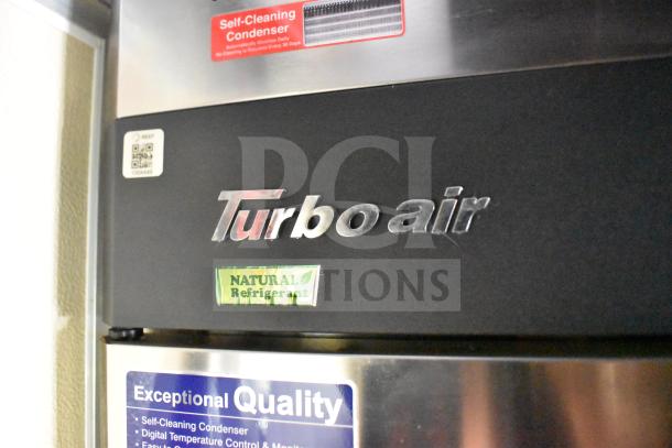 Turbo Air refrigeration unit in 2021 Rock Solid Cargo food trailer, featuring natural refrigerant and self-cleaning condenser.