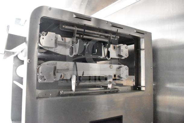 Interior view of 2021 Rock Solid Cargo food trailer showing a Taylor clamshell griddle with controls, in excellent condition.