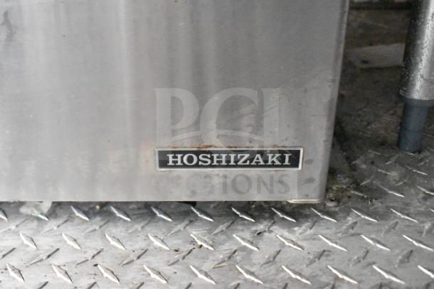 Hoshizaki refrigeration unit inside 2021 Rock Solid Cargo 28ft food trailer, featuring a metal Hoshizaki label.