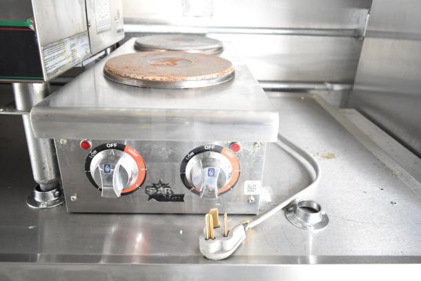 NBRHD Kitchens food trailer, featuring dual Pitco gas fryers, a CaptiveAire hood, Arctic Air refrigeration, and Daikin mini-split.