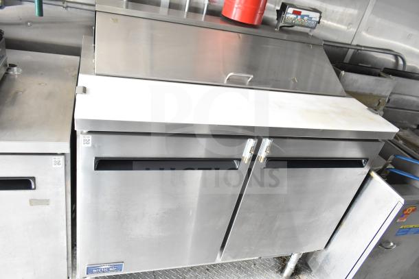 NBRHD Kitchens Ghost Kitchen trailer with dual Pitco gas fryers, CaptiveAire hood, Arctic Air refrigeration, Daikin mini-split.