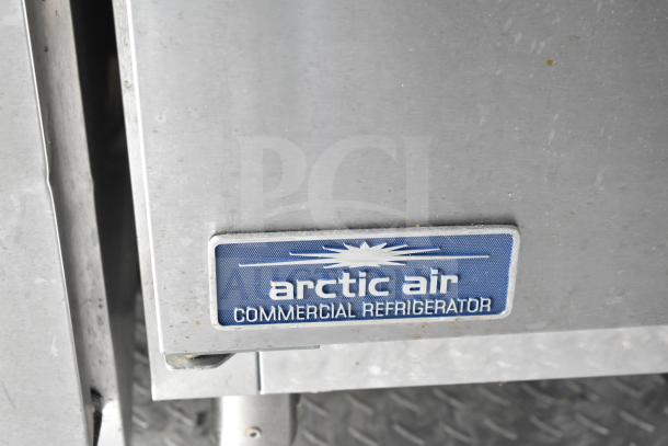 Arctic Air commercial refrigerator label on NBRHD Kitchens ghost kitchen trailer.