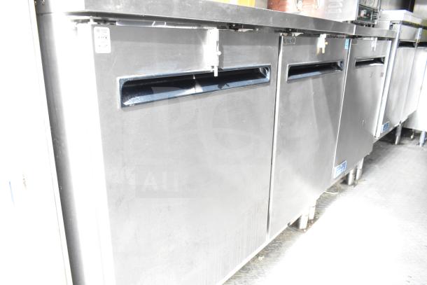 NBRHD Kitchens food trailer featuring dual Pitco gas fryers, CaptiveAire hood, Arctic Air refrigeration; visible external condition.