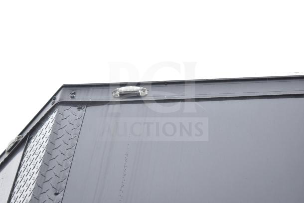 2020 Southern Dimensions Group 8.5' x 20' all-black mobile trailer, featuring tandem axle and 14,000 lb GVWR.