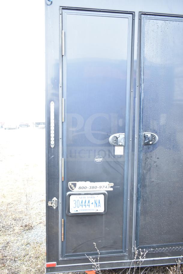 2020 Southern Dimensions Group mobile commissary trailer, all-black, tandem axle, GVWR 14,000 lb, Coleman AC, John Boos sinks.