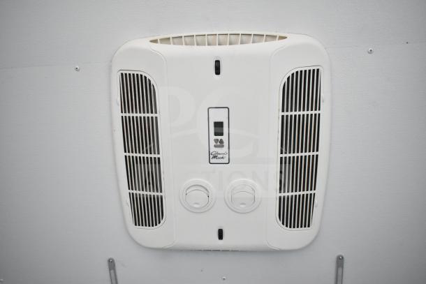Coleman Mach AC unit in 2020 Southern Dimensions Group 8.5' x 20' mobile trailer. Features dual vents and control panel.