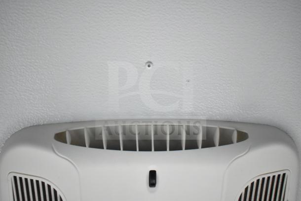 Close-up of Coleman Mach AC unit inside a 2020 Southern Dimensions Group mobile commissary trailer.