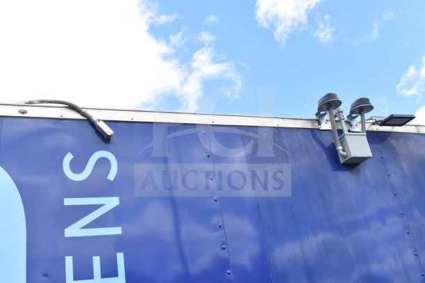 2021 Rock Solid Cargo 28ft Food Trailer, blue exterior, visible ventilation system, new condition. VIN: 7H2BE2837ND041749.
