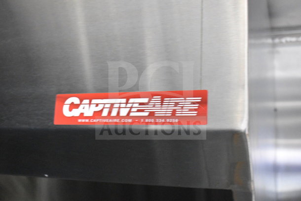 CaptiveAire hood system label on new 2021 Rock Solid Cargo 28ft food trailer, VIN: 7H2BE2837ND041749.