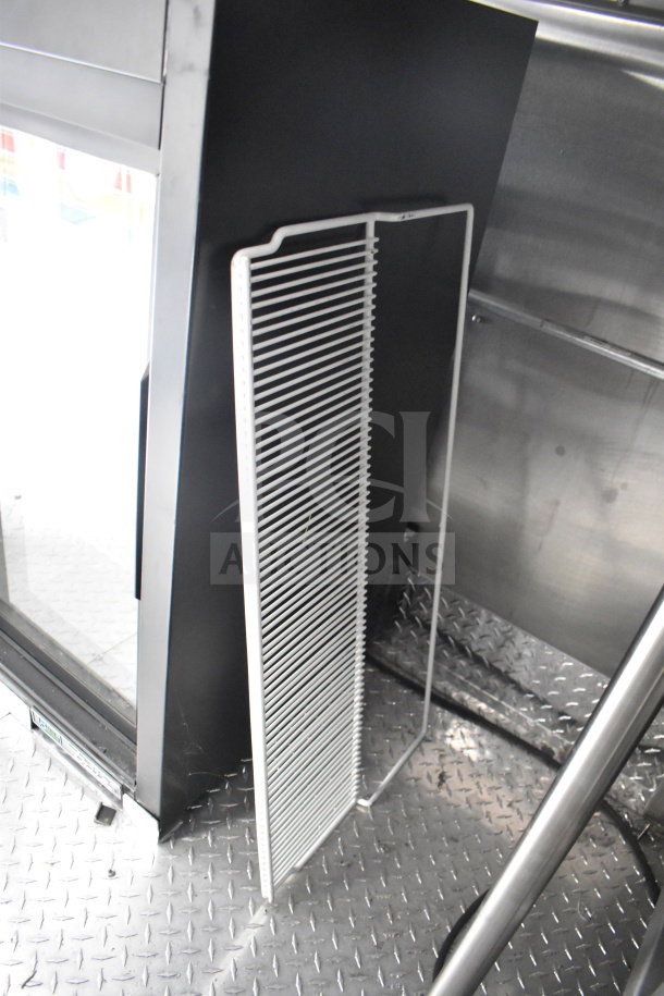 New Rock Solid Cargo 2021 food trailer interior, showing stainless steel finish and storage surfaces.