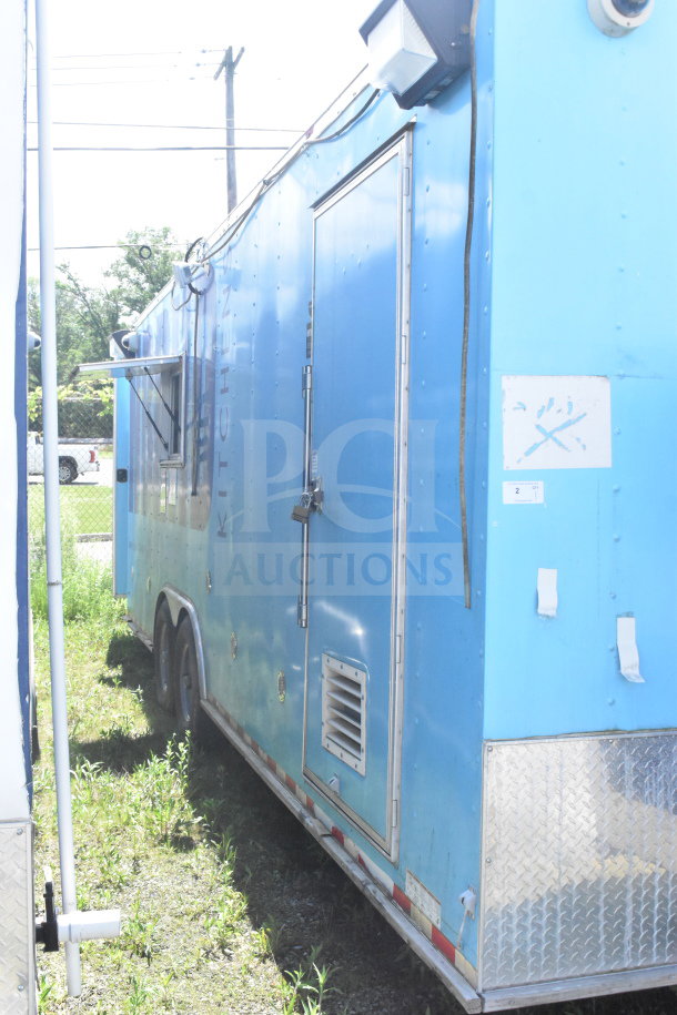 2020 Diamond Cargo 8.5'x24' food trailer, blue exterior, side service window, locks on door, VIN: 53NBE2422L1083693.