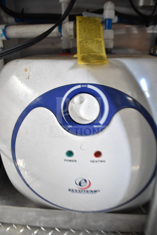 Power and heating control unit inside 2021 Cruising Kitchens food trailer. Visible wiring, labeling indicate operational details.