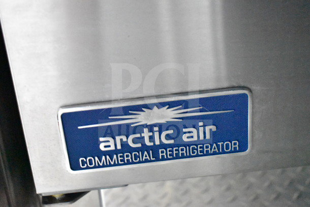 Arctic Air commercial refrigerator label on a 2021 Cruising Kitchens food trailer.