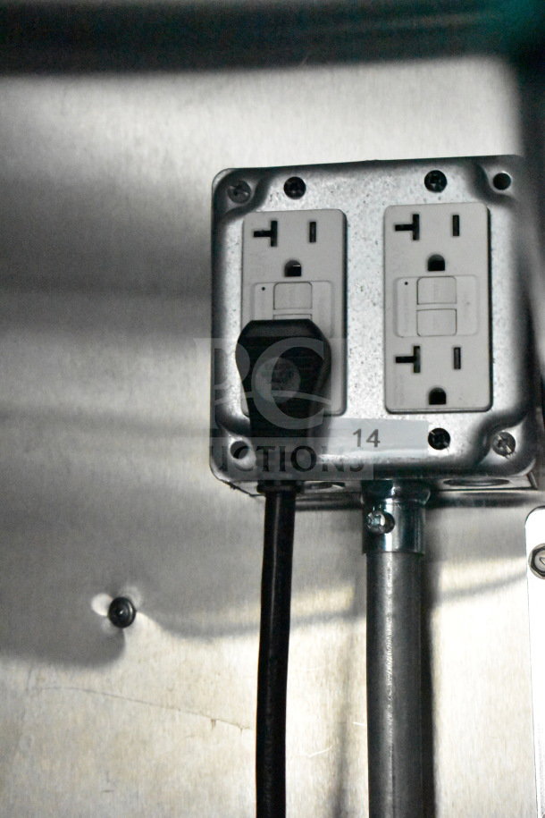 2021 Cruising Kitchens food trailer interior with electrical outlet, labeled "14."