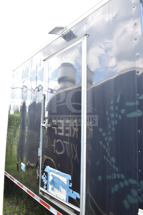 2021 Cruising Kitchens 8.5'x24' food trailer with CaptiveAire hood, suppression system, refrigeration, and griddle.