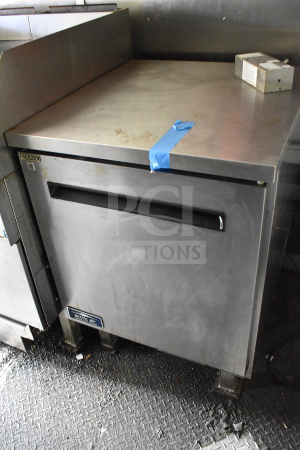 2020 Diamond Cargo 8.5'x24' food trailer interior showing freezer with stainless steel finish and minor wear. VIN: 53NBE2422L1083693.