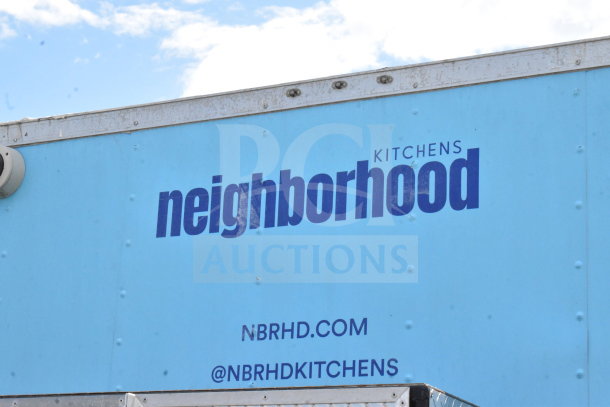 2020 Diamond Cargo 8.5'x24' food trailer with "neighborhood kitchens" branding, featuring grease hood, suppression system.