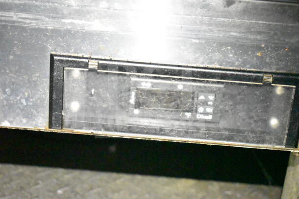 Control panel on a 2021 Diamond Cargo 8.5'x24' food trailer with grease hood, refrigeration, and Frymaster gas fryer.
