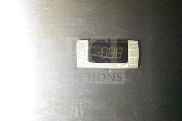Digital Dixell temperature display on the 2021 Diamond Cargo food trailer refrigeration system. Display reads -088.
