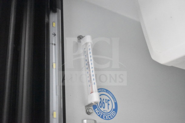2021 Diamond Cargo 8.5'x24' trailer interior showing mounted thermometer and “86°F Not Exceed” label.