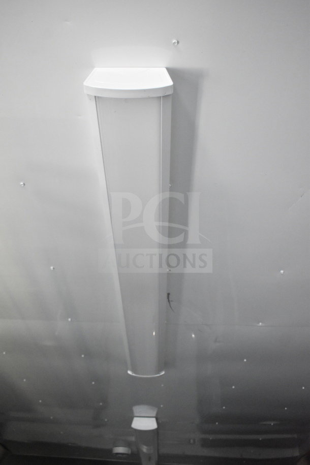 2021 Diamond Cargo 8.5'x24' Cold Food Trailer interior, featuring ceiling vent and pristine white finish.
