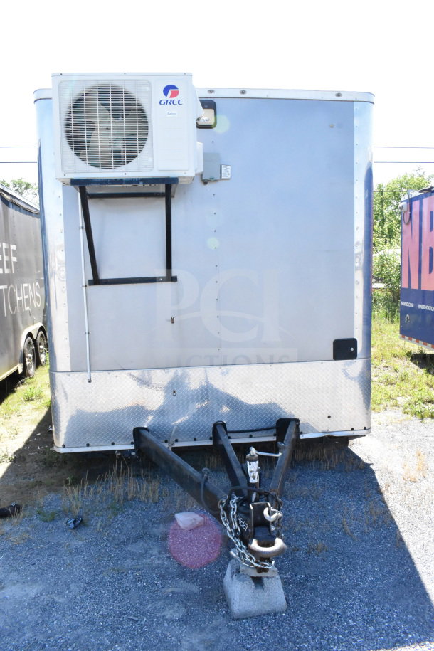 2021 Diamond Cargo 8.5'x24' cold food/beverage trailer with Gree cooling unit, VIN 53NBE2424M1089867, in used condition.