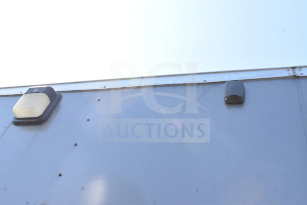 2021 Diamond Cargo 8.5'x24' food/beverage trailer exterior, showing lighting fixtures; VIN: 53NBE2424M1089867.