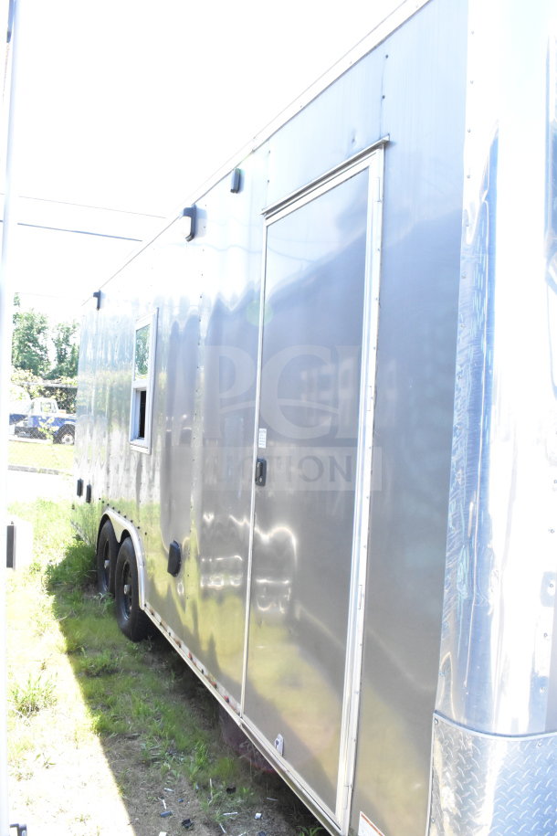 2021 Diamond Cargo 8.5'x24' Cold Food/Beverage Trailer, silver exterior, dual axle, side door, VIN: 53NBE2424M1089867.