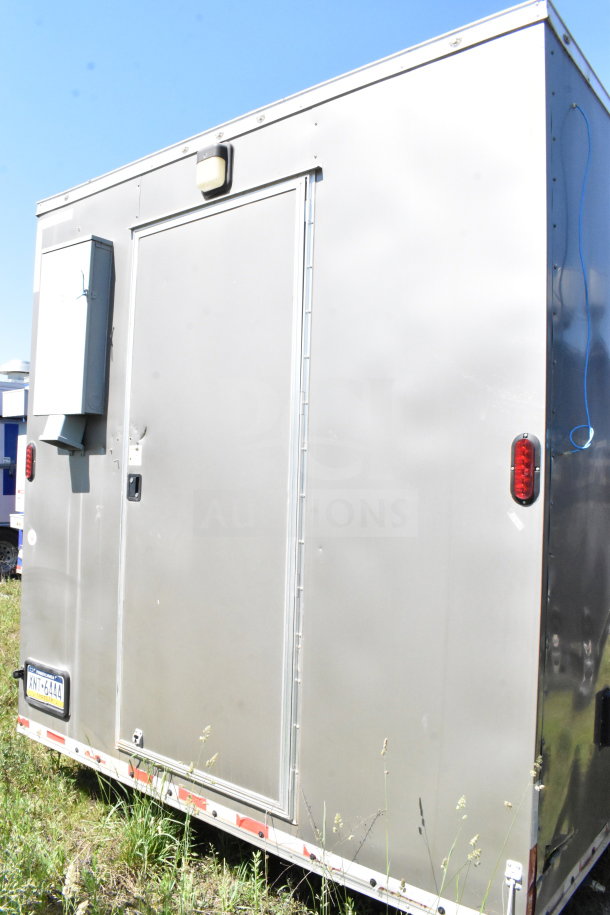 2021 Diamond Cargo 8.5'x24' Cold Food/Beverage Trailer, silver exterior, license plate visible, in good condition.