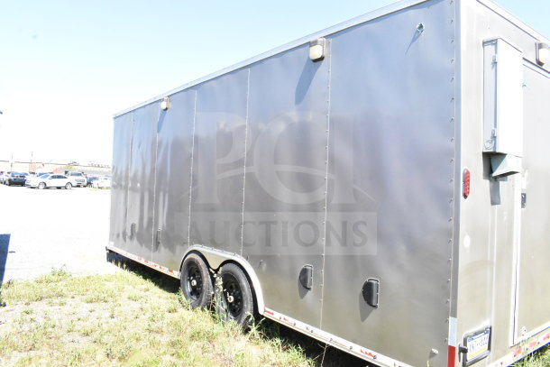 2021 Diamond Cargo 8.5'x24' cold food/beverage trailer, silver, dual axles, excellent condition. VIN: 53NBE2424M1089867.