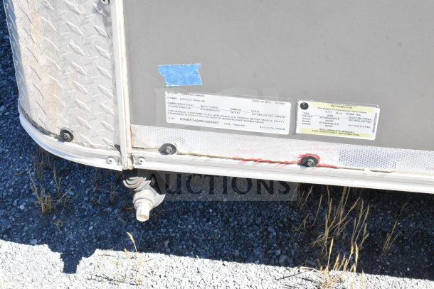 2021 Diamond Cargo 8.5'x24' cold food/beverage trailer VIN: 53NBE2424M1089867, visible labels with tire info.