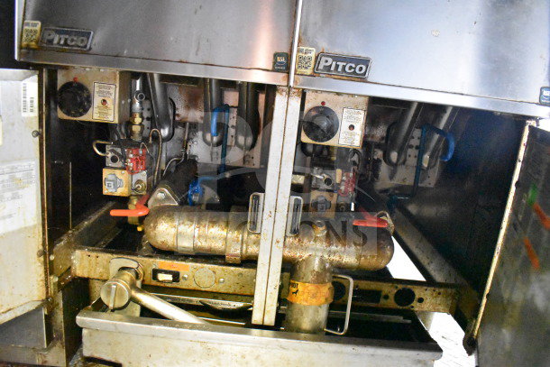 2019 Diamond Cargo 8.5'x24' food trailer interior showing Pitco fryer, grease hood, and suppression system; used condition.