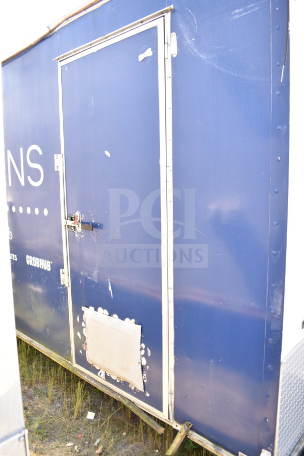 2019 Diamond Cargo 8.5'x24' food trailer with grease hood, suppression system, refrigeration, fryer; visible wear.