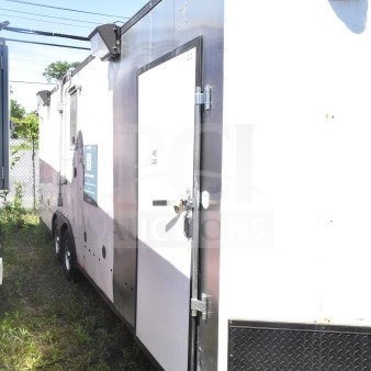2020 LGS TX 8.5'x24' food trailer with CaptiveAire grease hood, suppression system, refrigeration, and griddle.