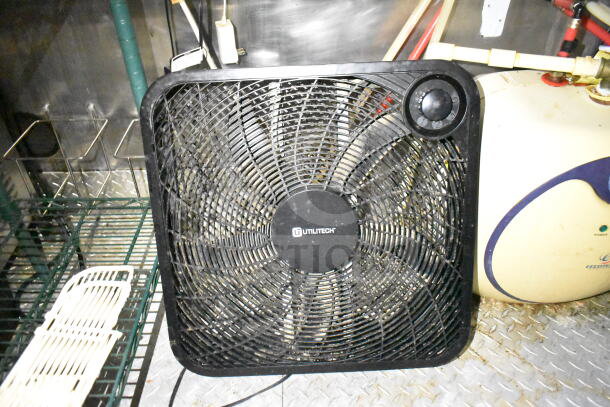 Utility fan inside 2020 LGS TX 8.5'x24' food trailer, showing ventilation and cleanliness.