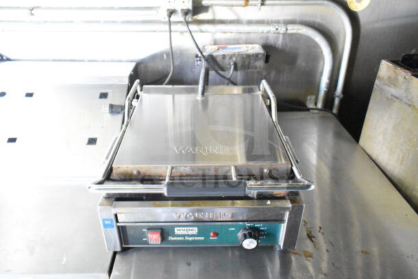 Waring Commercial Tostato Supremo in a 2020 LGS TX food trailer, featuring a CaptiveAire grease hood and suppression system.