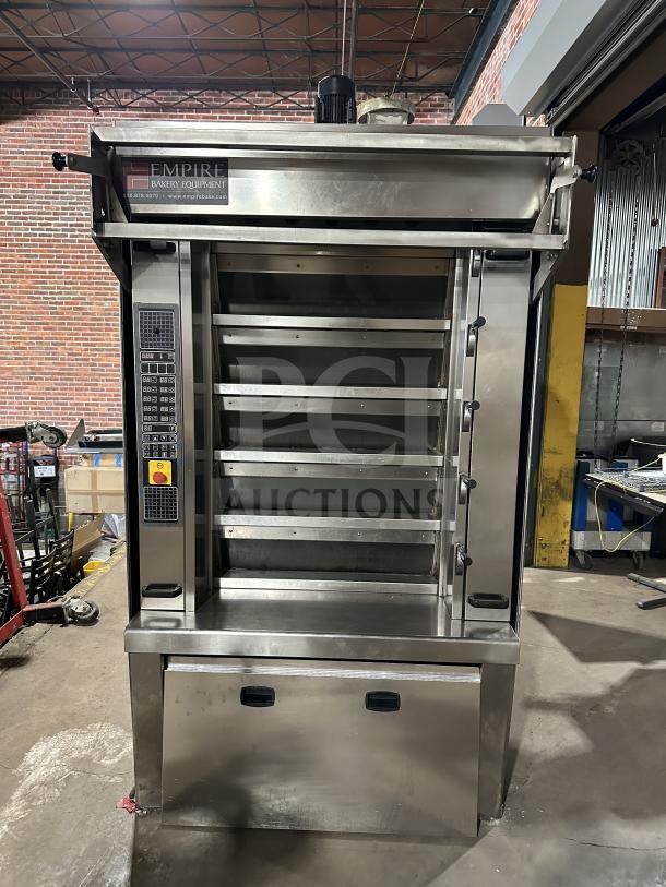 Empire LFM-5-80X100 Bakery Deck Oven, 5 decks, stone hearth, vapor tube, stainless steel, digital control, cETLus, ETL-Sanitation.