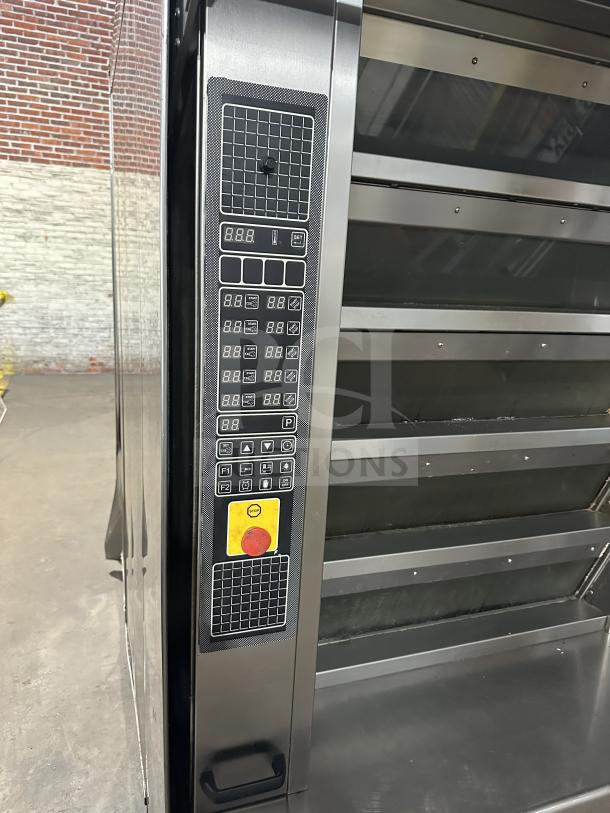 Empire Model LFM-5-80X100 Bakery Deck Oven, digital controls, 5 decks, stone hearth, stainless steel, cETLus, ETL-Sanitation.