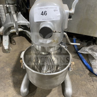 Hobart C100 commercial planetary mixer with paddle attachment and stainless steel bowl. 115V, 1 phase. Serial: 1475997.