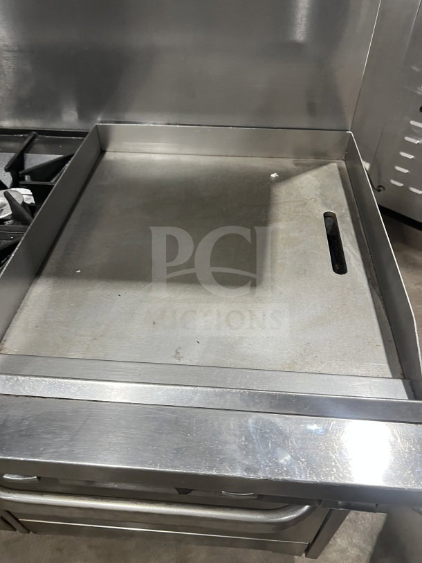 Bakers Pride EP-1 stainless steel double deck pizza oven, electric, wired rack, 208V, 1 Phase, serial 580051002001.