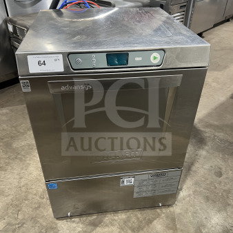 Hobart Advansys LXER commercial undercounter dishwasher, stainless steel, Energy Star certified, electric, model LXER, SN: 231217011.