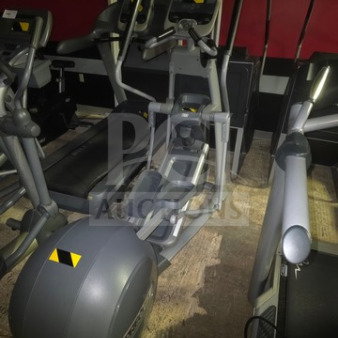Precor EFX 576i commercial elliptical cross-trainer, unknown working condition, sold as is, visible control panel and pedals.