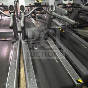 Life Fitness Integrity Series treadmill, used condition, sold as is. Visible console and running belt.
