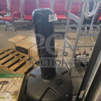 Large black base for Century BOB XL training dummy, base only. Used condition with visible tag marked "166."